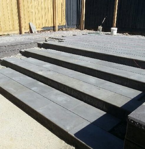 Retaining & Bluestone Paving Steps