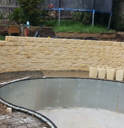 Sample: Retaining Wall Around Pool