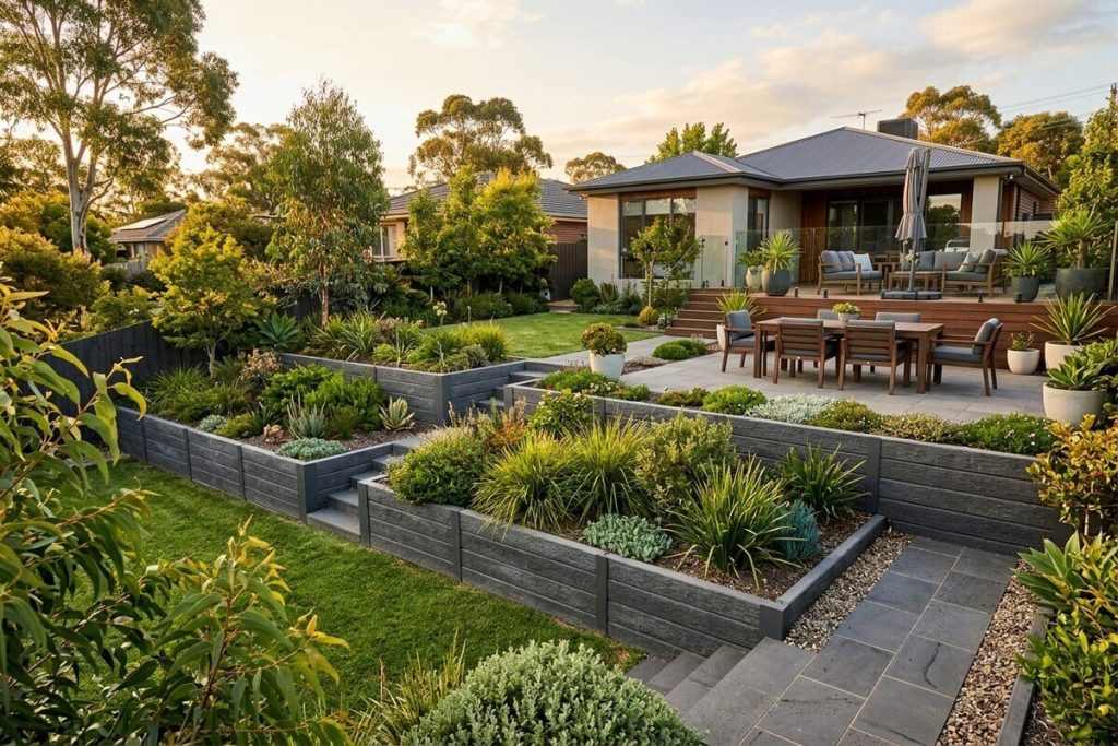 Designing Functional Garden Levels On Sloped Blocks Using Modern Retaining Solutions