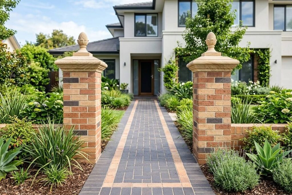 How To Use Pier Caps And Brick Features To Frame Outdoor Spaces With Structure And Style